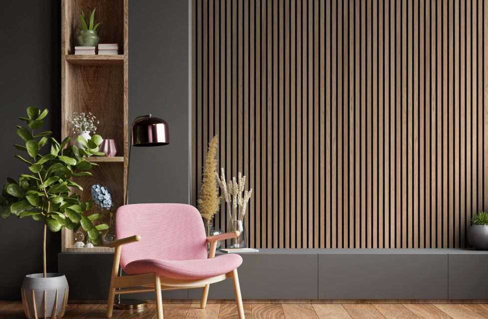 Solid Oak Wood Wall Strip, Wall Slat, Interior Decoration, Wooden Wall 